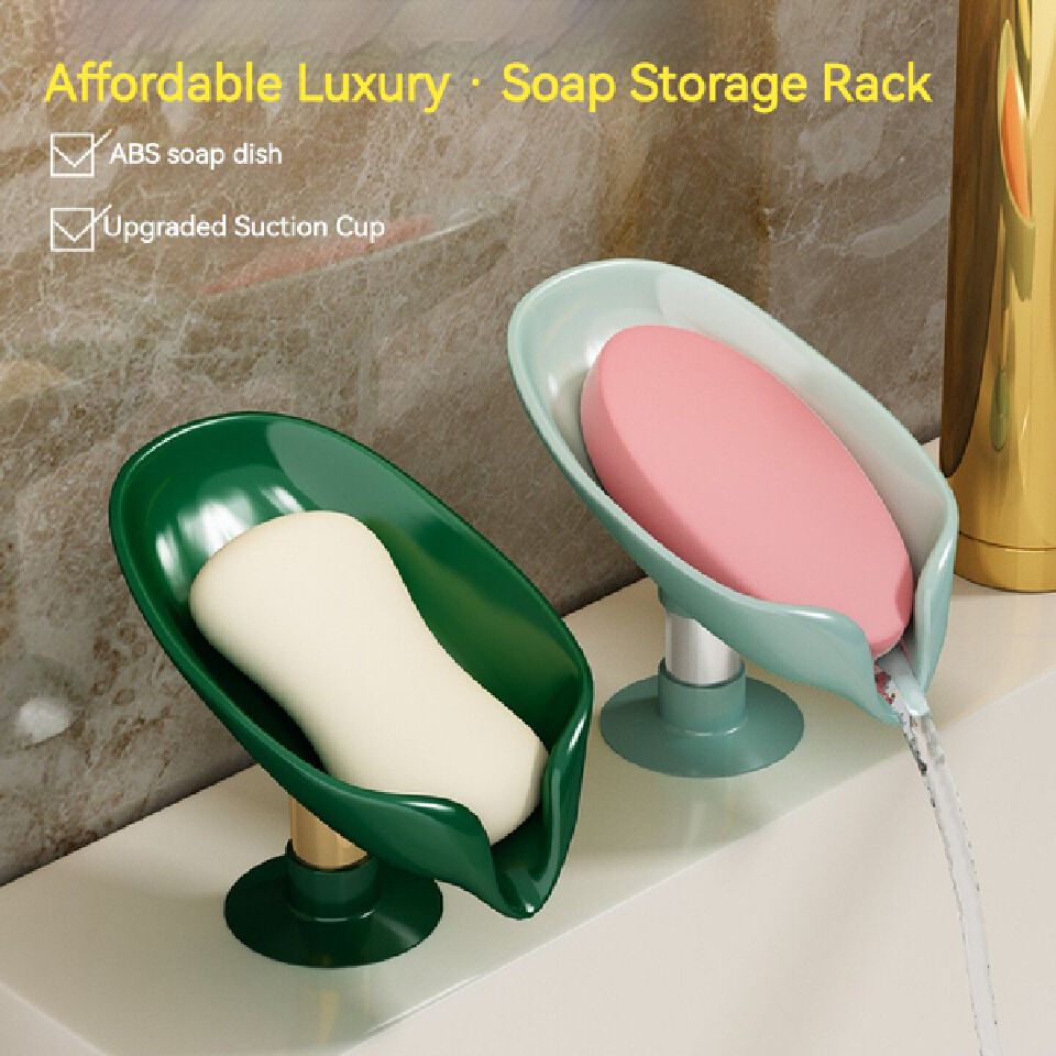 Luxury-Style Soap Box Soap Holder Wall-mounted Drain Rack for Bathroom with No Drilling Magnetic Wall Mount for Water-Resistant Drainage Home Storage Solution