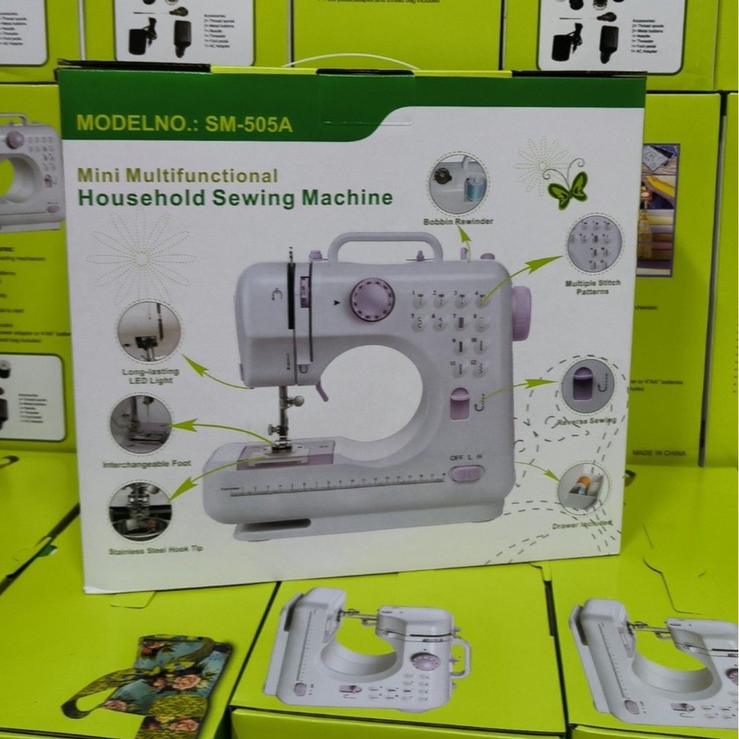 505A edge-locking household mini-micro small multi-functional pedal fully automatic plug-in sewing machine with thick seam functionality