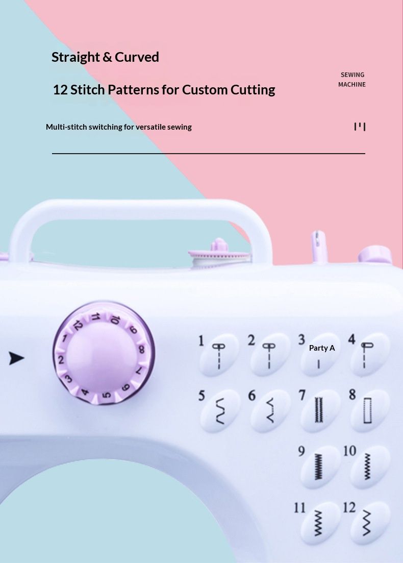 505A edge-locking household mini-micro small multi-functional pedal fully automatic plug-in sewing machine with thick seam functionality