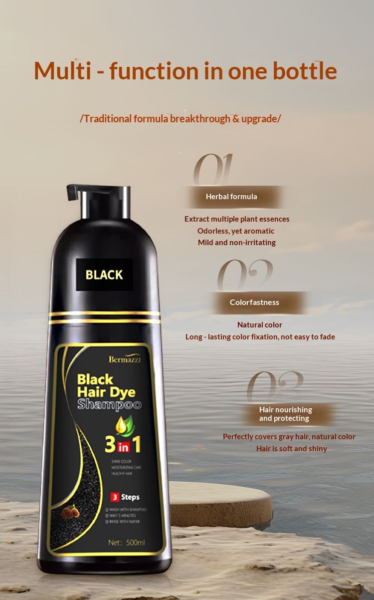 Best-selling black hair shampoo - Rehau essence nourishes and enhances lustrous hair. Gentle and smooth shampoo for hair cleansing.