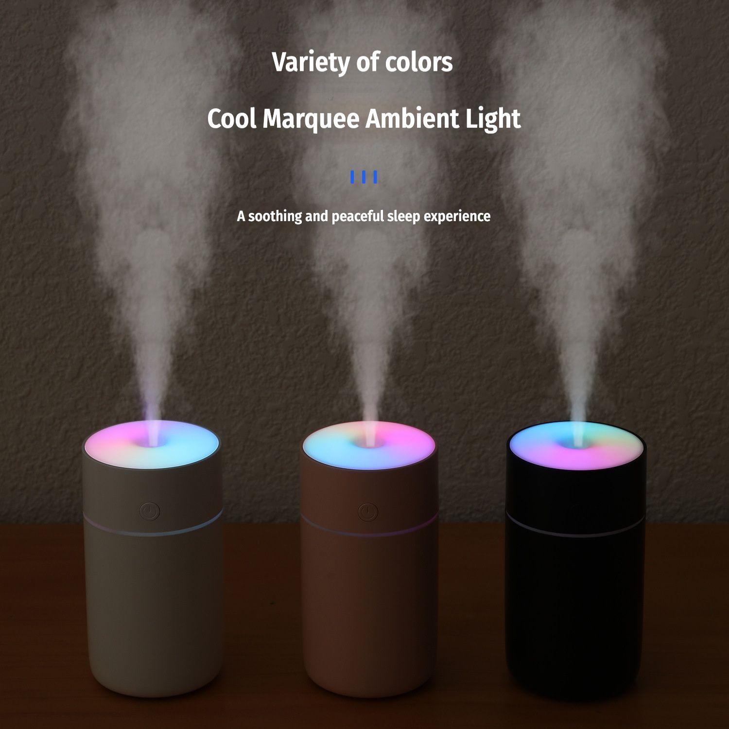 New USB charging wireless colorful humidifier for car - mini air atomizer humidifier