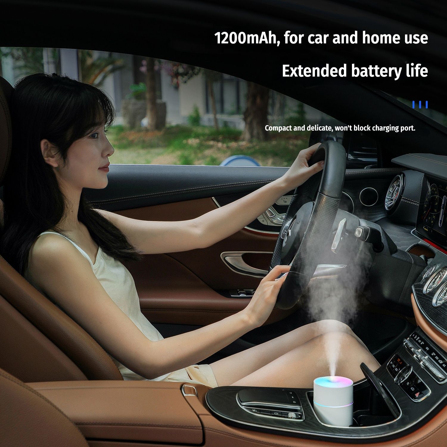 New USB charging wireless colorful humidifier for car - mini air atomizer humidifier