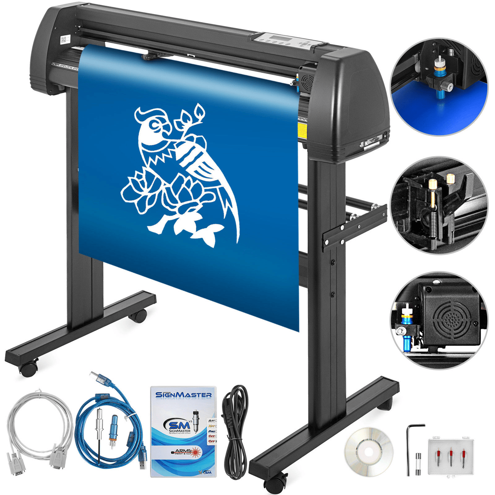Vinyl Cutter Plotter Machine Cutting Printer 28" with ARTCUT Software& Stand for Sign Maker