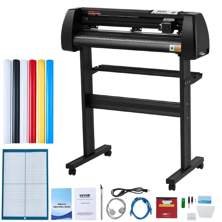 Vinyl Sticker Cutting Plotter With Stand For Large Format Signs, Vehicle Decals, Stickers, Heat Transfer Apparel
