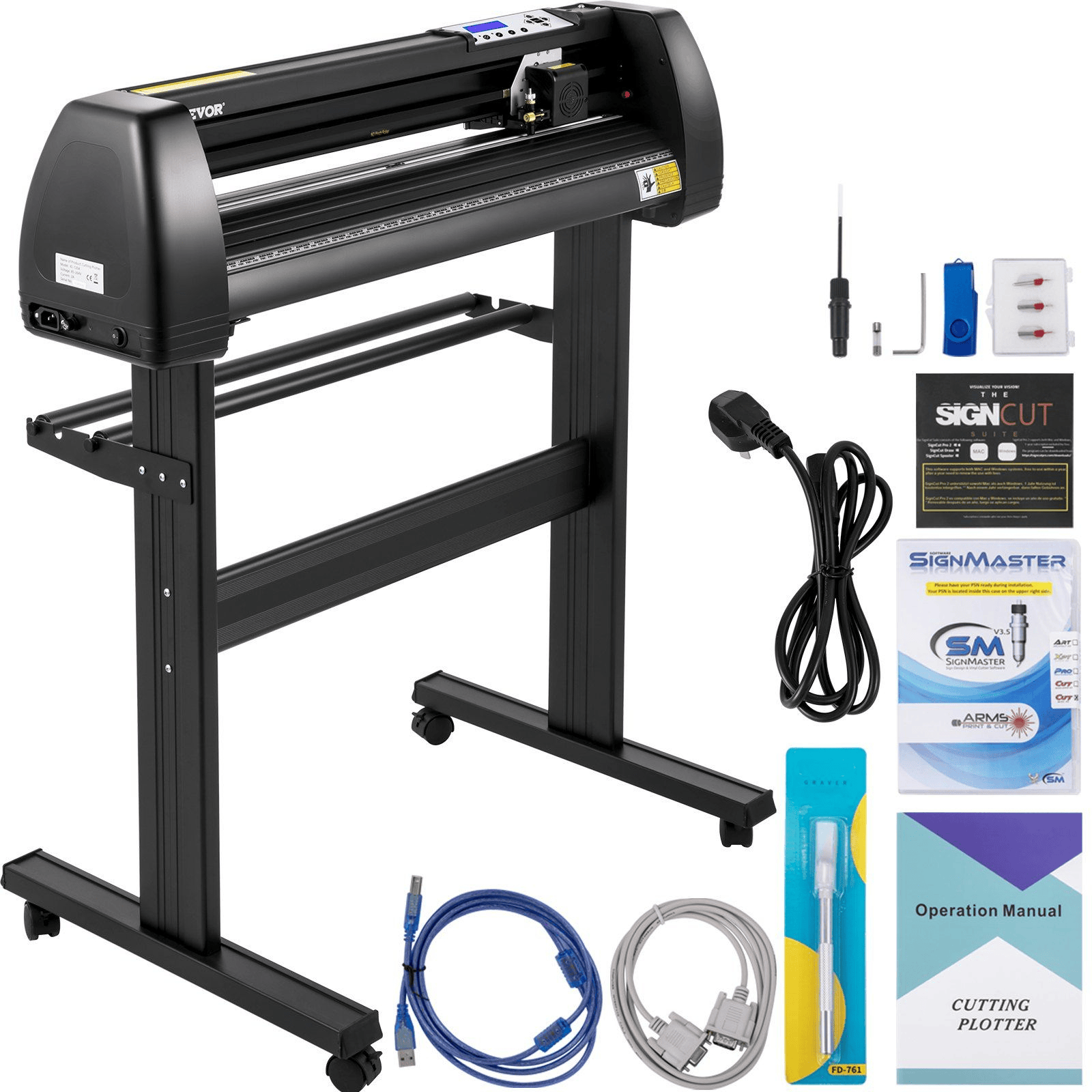 Vinyl Cutter Plotter Machine Cutting Printer 28" with ARTCUT Software& Stand for Sign Maker
