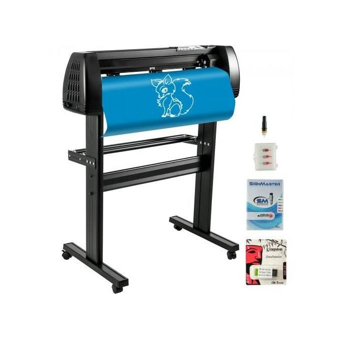 28Inch 720MM Max Paper Feed Printer Cutting Plotter Vinyl Cutter Machine with Computer Windows Software 3 Blades LCD Screen