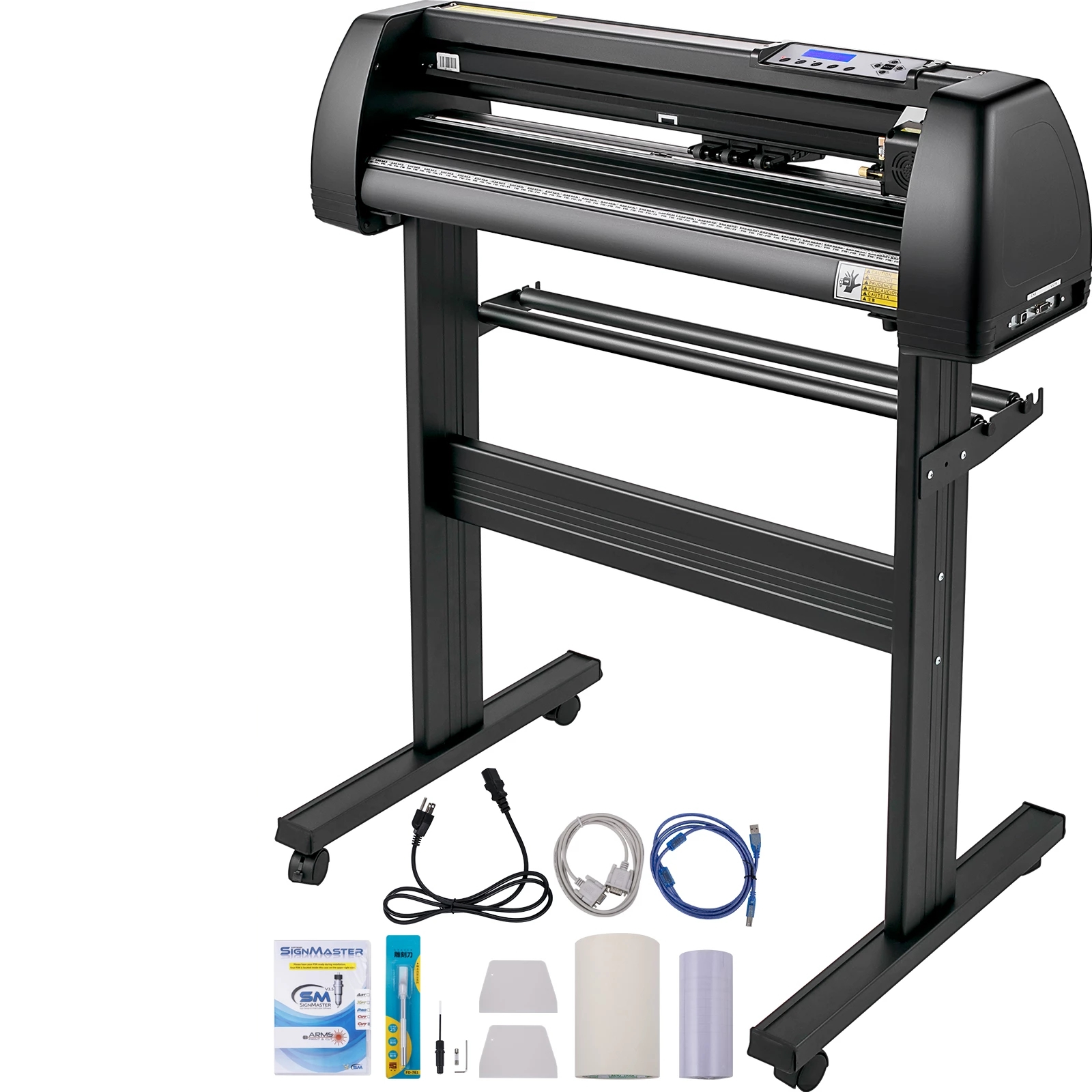 28Inch 720MM Max Paper Feed Printer Cutting Plotter Vinyl Cutter Machine with Computer Windows Software 3 Blades LCD Screen