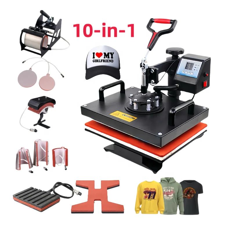 29*38cm 10-in-1 Multifunctional Sublimation Heat Transfer Machine T-shirt Printing Machine