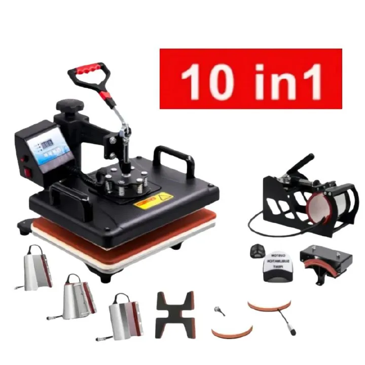 10 in 1 Sublimation T-shirt Transfer Printing Machines for T-Shirt Cap Mug Plate Pen