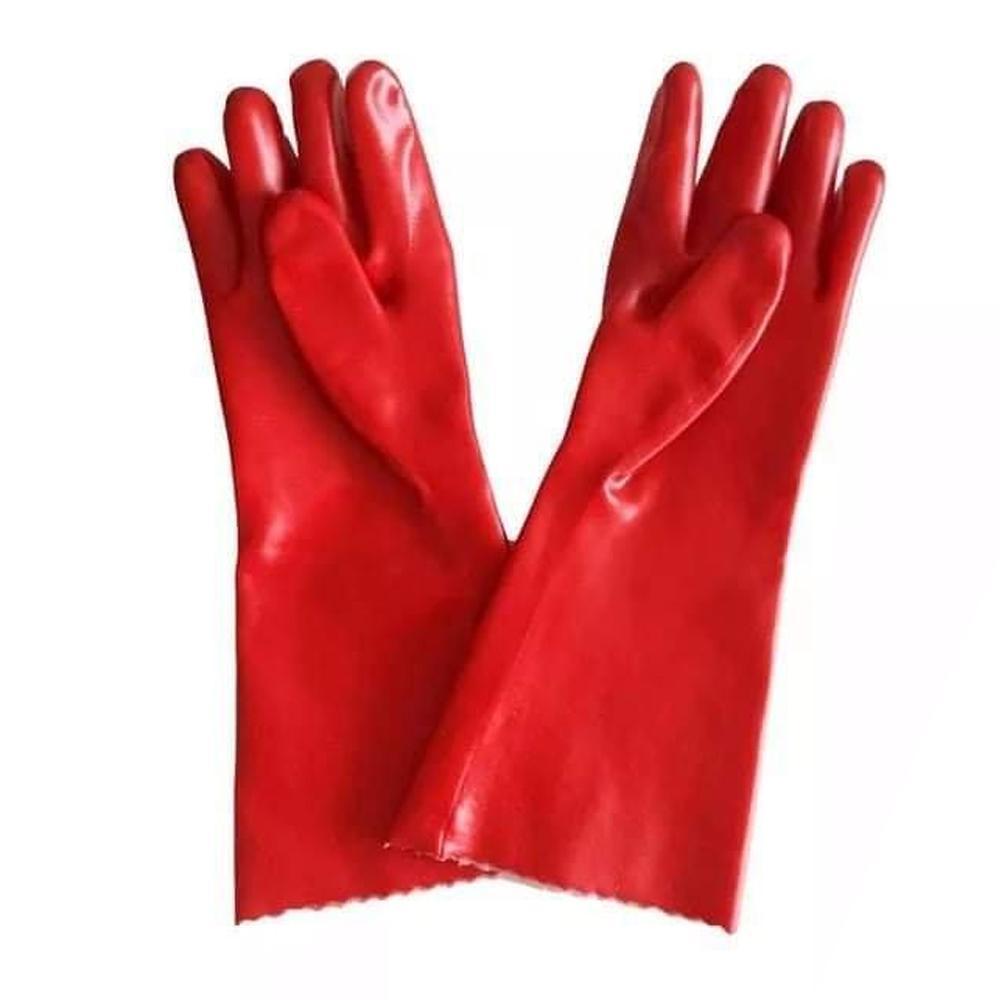 Industrial Rubber Gloves - Red.