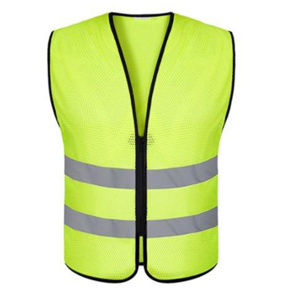 Zip Reflector Vest - Green