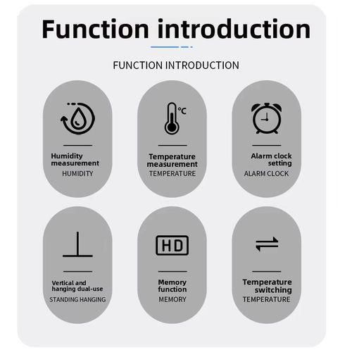 HTC-1 Digital Thermo-Hygrometer with Clock – Indoor/outdoor Temperature & Humidity Monitor
