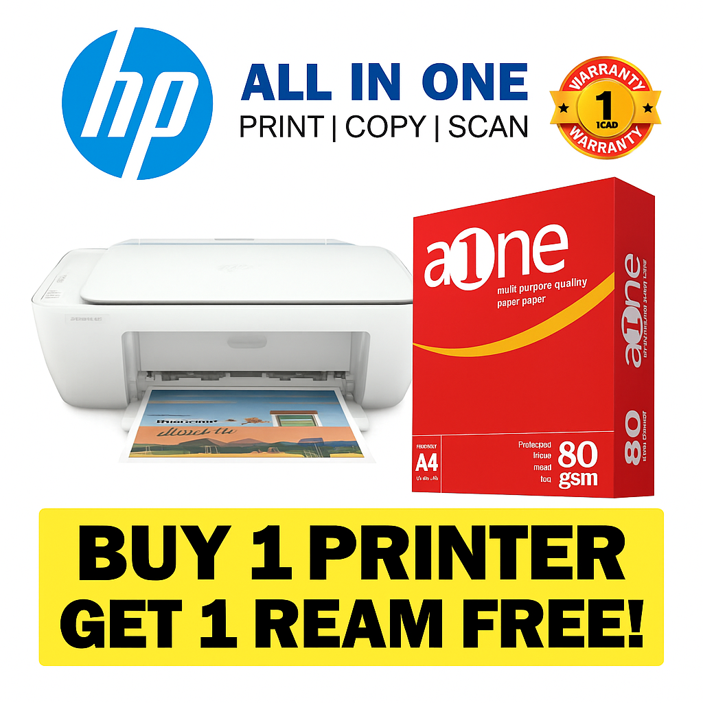 (FREE A4 REAM PAPER & FREE PRINTER CABLE)HP DeskJet 2320 All-in-One Printer, Print, Copy & Scan. HP DeskJet 2320 All-in-One Printer, Print, Copy, Scan, USB Interface, White
