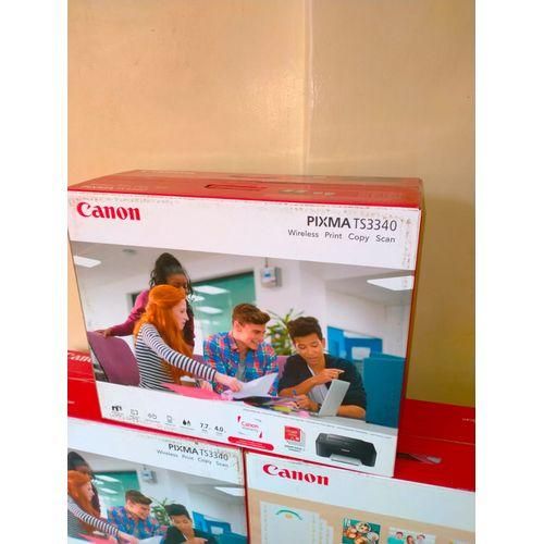 (FREE PRINTER CABLE)Canon PIXMA TS3340 Printer, Wi-Fi, Print, Copy, Scan, Cloud - Black + Free Printer Cable