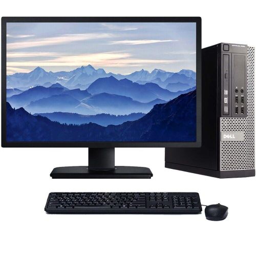 (GET FREE MOUSE PAD) DELL Refurbished Complete Desktop OptiPlex SFF Intel Core I5 3.2GHz 4GB RAM 500GB HDD CPU,19 Inch Monitor, Keyboard , Mouse, VGA Cable And 2 Power Cable Windows 11