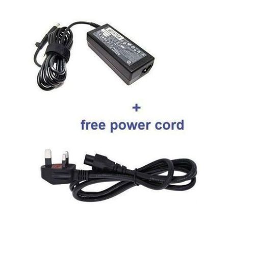 (COMPLETE WITH FLOWER CABLE )HP Big Pin Charger 65W Complete With Cable for EliteBook 840 G1/G2, 820 G1/G2, 640 G1, 650 G1, 850 G1/G2 – 19.5V 4.62A Adapter Complete with Power Cable