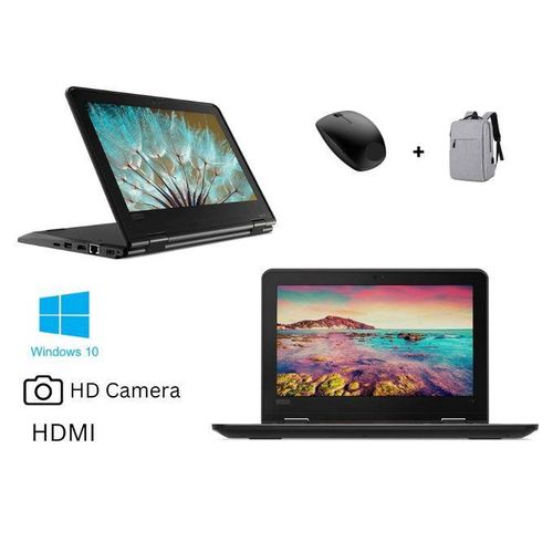(GET FREE LAPTOP BAG + FREE MOUSE) Lenovo Refurbished ThinkPad Yoga 11e X360 Intel Celeron 4GB RAM 128GB SSD 11.6" Webcam Bluetooth, HDMI WIFI With Windows 11 PRO Activated, Office 2021 Pro.