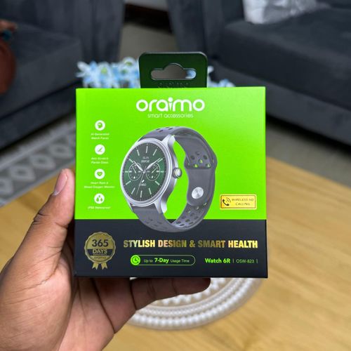 Oraimo Watch 6R Smart Watch Waterproof, Phone Calling Bluetooth, Heartrate, Health Wireless Smart Watch For Fitness & Smart Features(Oraimo Watch 6R Bluetooth Calling Smart Watch - OSW-823)