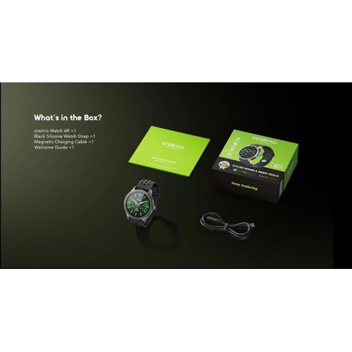 Oraimo Watch 6R Smart Watch Waterproof, Phone Calling Bluetooth, Heartrate, Health Wireless Smart Watch For Fitness & Smart Features(Oraimo Watch 6R Bluetooth Calling Smart Watch - OSW-823)