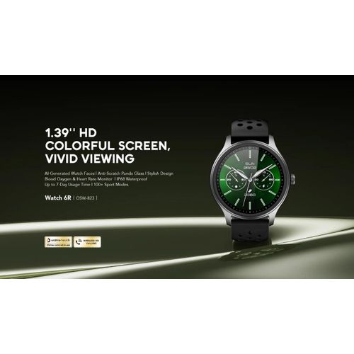 Oraimo Watch 6R Smart Watch Waterproof, Phone Calling Bluetooth, Heartrate, Health Wireless Smart Watch For Fitness & Smart Features(Oraimo Watch 6R Bluetooth Calling Smart Watch - OSW-823)