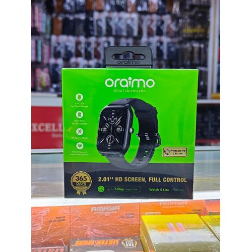 Oraimo Watch 5 Lite Smart Watch Smartwatch' Screen Bluetooth Durable Waterproof Dustproof(Oraimo Watch 5 Lite OSW-804 Smartwatch with 28-Day Standby & IP68 Rating) Oraimo Smartwatch 5 Lite OSW-804