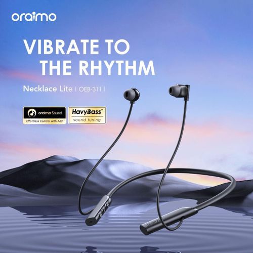 GET NEW EDITION BRAND NEW ORIGINAL Necklace Oraimo OEB-311 Necklace, Lite Call Vibration Wireless Headphones Battery Capacity: 220mAh (Oraimo Necklace Lite OEB-311 Neckband Wireless Earphone.)