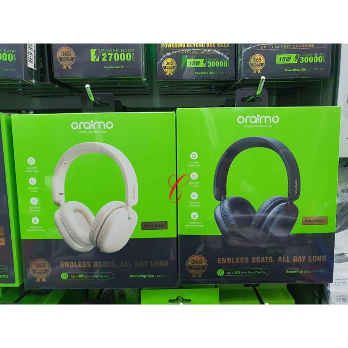 GET THE LATEST EDITION BRAND NEW Oraimo BoomPop Lite OHP-317 Over-Ear Bluetooth Headphones – 65 Hours Playtime, Deep Bass, Foldable Design (Oraimo Boompop Lite OHP-317 65hrs Long Playtime Headphone)