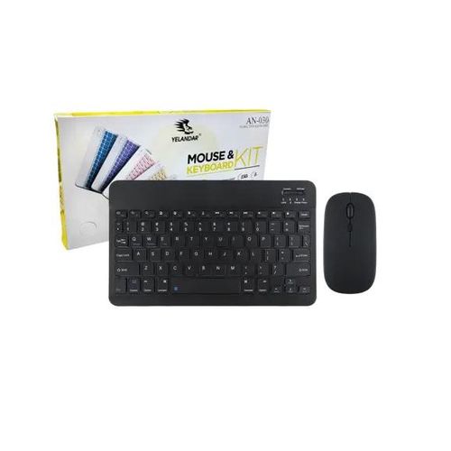 Bluetooth Wireless Keyboard & Mouse Combo – Slim, Silent & Rechargeable Universal Compatibility with Phones, Tablets & PCs(Rechargeable Wireless Keyboard & Mouse Combo FOR PC & Smart TV)- Black