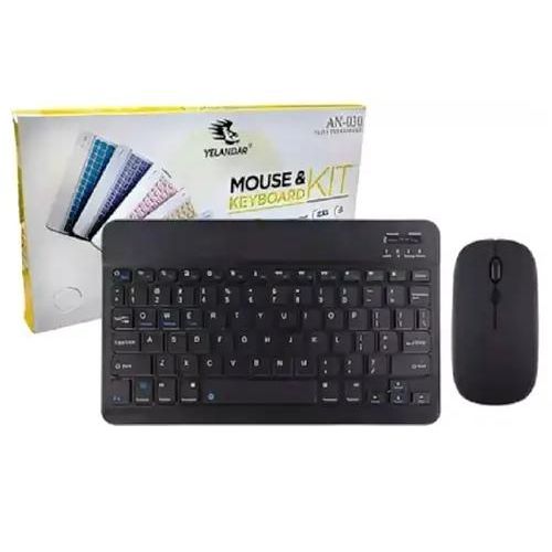 Bluetooth Wireless Keyboard & Mouse Combo – Slim, Silent & Rechargeable Universal Compatibility with Phones, Tablets & PCs(Rechargeable Wireless Keyboard & Mouse Combo FOR PC & Smart TV)- Black