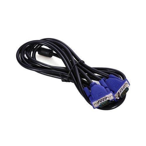 GET 1.5M VGA CABLE A standard analogue video cable for connecting computers, laptops, or other VGA‑equipped devices to monitors, projectors, or TVs. It features 15‑pin connectors on both ends