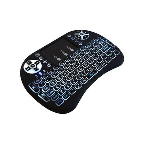 GET NEW VERSION Smart TV & Android Tv Box Wireless Mini Keyboard 2.4G with TouchPad Mouse, Universal Remote - Black(2.4GHz Mini Wireless BLUETOOTH Keyboard With Touchpad LED Backlit FOR TV PC)