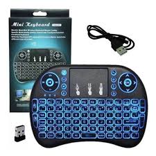 GET NEW VERSION Smart TV & Android Tv Box Wireless Mini Keyboard 2.4G with TouchPad Mouse, Universal Remote - Black(2.4GHz Mini Wireless BLUETOOTH Keyboard With Touchpad LED Backlit FOR TV PC)