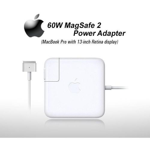 Magnetic DC Connector 60 Watts Magsafe 2 Replacement AC Laptop Power Adapter Charger For Macbook Pro & Air - White(Apple 60W MagSafe 2 Power Adapter Charger For Macbook Pro 13" inch)