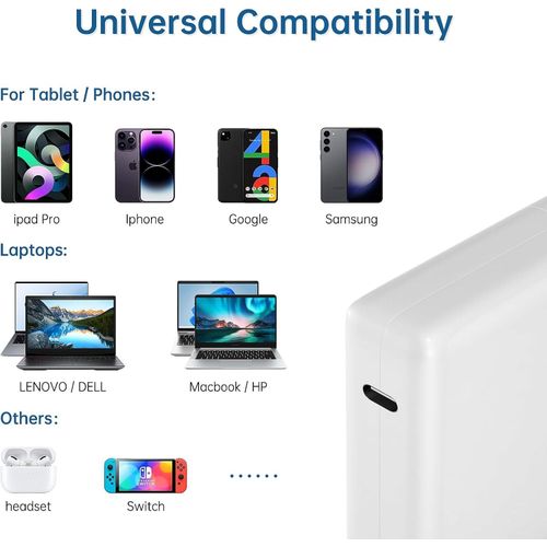 Apple -Apple USB-C 96W Power Adapter for 14-inch MacBook Pro (2021) or 13-inch MacBook Pro using a USB-C to MagSafe 3 Cable or USB-C Charge Cable(Apple 96W USB C Power Adapter Charger For MacBook Pro)