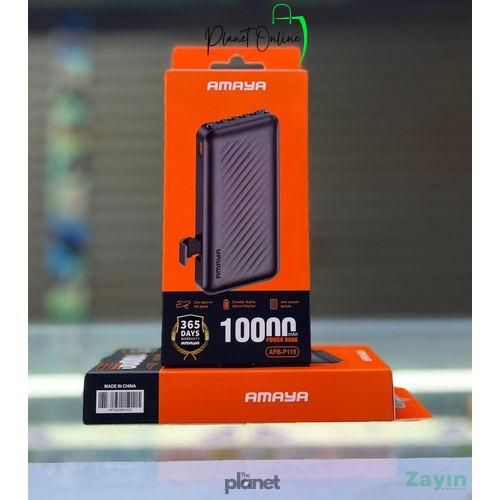 Amaya 10000mAh Portable Power Bank with Fast Charging, Dual USB Output, Compact and Lightweight External Battery Charger for Smartphones, Tablets, and Devices, Travel-Friendly, Durable & Reliable