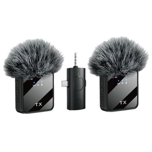 ORIGINAL F11-2 Universal Wireless Microphone For Vlogging, Podcasting, And Content Creation Across Platforms-Fengman F11-2 Wireless Lavalier Mic – 3-in-1 Receiver, Noise Reduction, Long Battery.