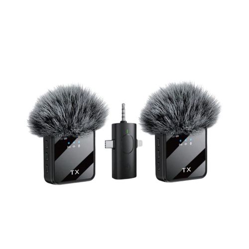 ORIGINAL F11-2 Universal Wireless Microphone For Vlogging, Podcasting, And Content Creation Across Platforms-Fengman F11-2 Wireless Lavalier Mic – 3-in-1 Receiver, Noise Reduction, Long Battery.
