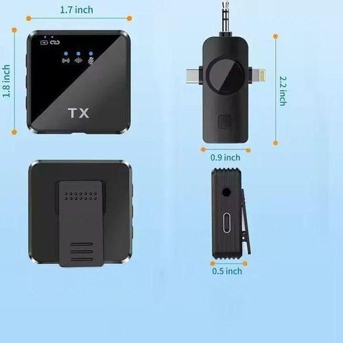 ORIGINAL F11-2 Universal Wireless Microphone For Vlogging, Podcasting, And Content Creation Across Platforms-Fengman F11-2 Wireless Lavalier Mic – 3-in-1 Receiver, Noise Reduction, Long Battery.