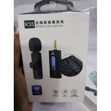 Lapel K35 Wireless Microphone – High-Quality Audio For Content Creation-K35 Portable Wireless Lavalier Mic – One-Touch Setup for Quick Recording(K35 wireless double Microphone)