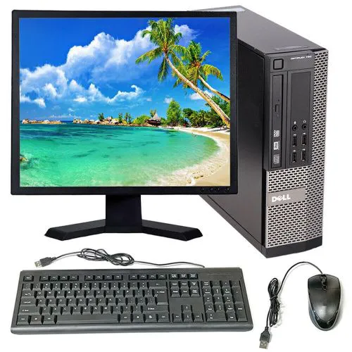 (BUY and GET FREE WIFI DONGLE & FREE MOUSEPAD )DELL refurbished Complete SET  Desktop Intel Core I5 3.2GHz 4GB RAM 500GB HDD CPU,17 Inch Monitor Screen, Keyboard And Mouse,2 power cable, VGA Cable