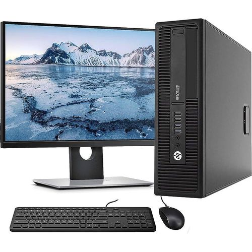 (GET FREE MOUSE PAD)HP REFURBRISHED ELITEDESK COMPLETE SET Desktop PC – Intel Core i5-4500, 4GB RAM, 500GB HDD, Windows 11 Pro and Office Activated + 19” Monitor, Keyboard & Mouse,2 Power cables & VGA