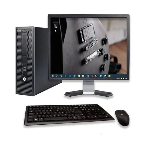 (GET FREE MOUSE PAD)HP REFURBRISHED ELITEDESK COMPLETE SET Desktop PC – Intel Core i5-4500, 4GB RAM, 500GB HDD, Windows 11 Pro and Office Activated + 19” Monitor, Keyboard & Mouse,2 Power cables & VGA