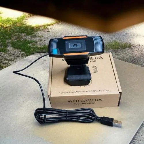 Full HD Plug and Play 1080P USB Webcam with Built-in Microphone for Clear Video Chat and Remote Office Communication-Full HD 1080P PC Webcam with Clear Audio Mic, Plug & Play USB Connection