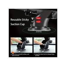 Oraimo Hydra 4 Super Suction 360° Flexible Gooseneck Universal Car Phone Holder Car Mount OCM-13-Oraimo OCM-12 Hydra 3 Universal Car Phone Holder Secure Car Mount Stand