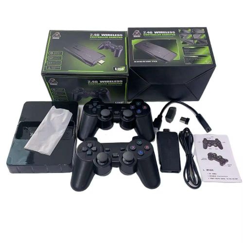 M15 4K Retro Game Stick Mini Console 20000+ Built-In Games HDMI Plug & Play Wireless Controllers 2 Player TV Gaming System-M15 Wireless 4K Game Stick TV Home Joystick Gamepads 20+Simulators 2000 games