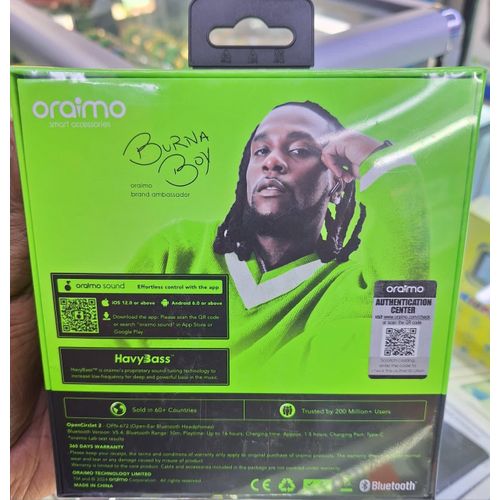 Oraimo OpenCirclet 2 OPN-672 Open-Ear Wireless Bluetooth Headphones – 16H Playtime, IPX5 Waterproof, Step Tracker, Dual Mic -Oraimo Open Circlet 2 Open-ear Headphones