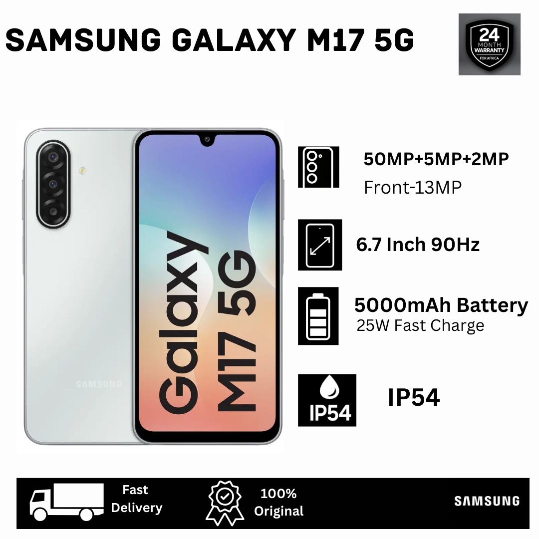 [Save Big🔥🔥] Samsung Galaxy M17 5G 128GB+4/6GB 6.7" 90Hz Super AMOLED Display (50+5+2)MP Camera 5000mAh Battery 25W Fast Charging Dual SIM Fingerprint Unlock Galaxy AI Smartphone
