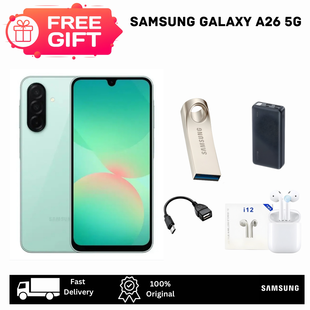 [Tech Week Offer🔥🔥] Samsung Galaxy A26 5G 256GB+8GB 6.7" 120Hz Super AMOLED Dual SIM (50+8+2)MP Camera 5000mAh Battery 25W Fast Charging IP67 Android 15+(6 OS Updates) Galaxy AI Smartphone