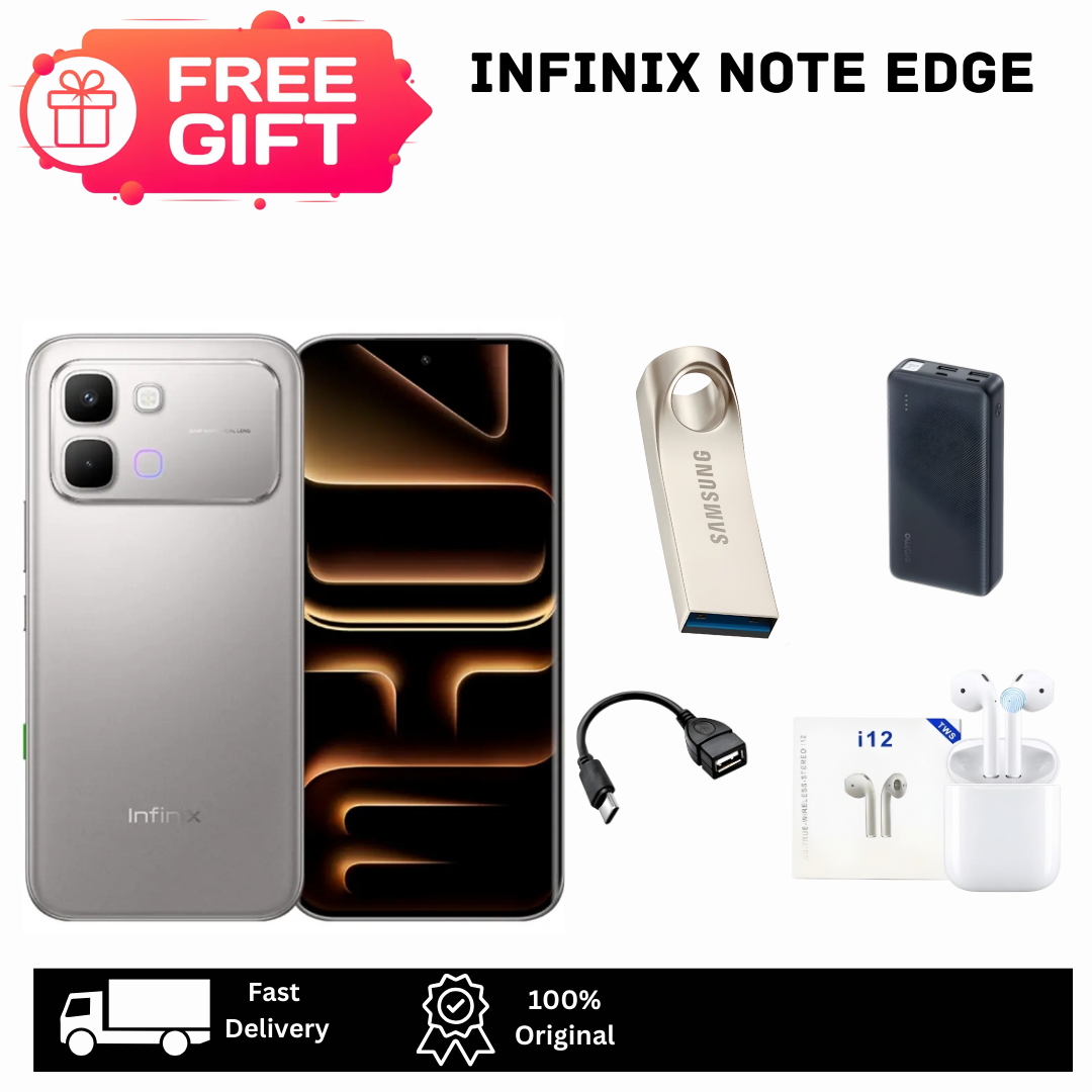 [Hot Deal🔥🔥] Infinix Note Edge 5G 256GB+16(8+8)GB Curved 6.78" 120Hz AMOLED Display 50MP Camera 6500mAh Battery 45W Fast Charging Dual SIM On-Screen Fingerprint Unlock Android 16 Smart AI Smartphone