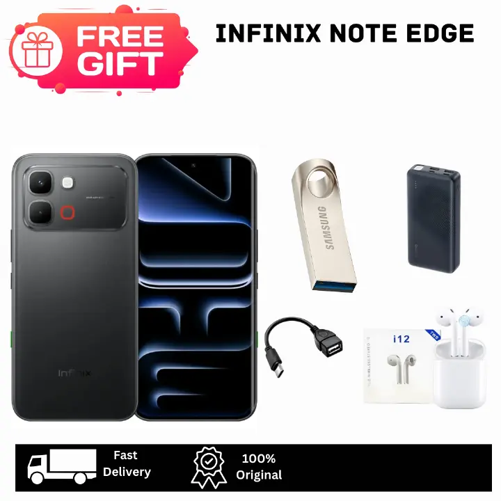 [Hot Deal🔥🔥] Infinix Note Edge 5G 256GB+16(8+8)GB Curved 6.78" 120Hz AMOLED Display 50MP Camera 6500mAh Battery 45W Fast Charging Dual SIM On-Screen Fingerprint Unlock Android 16 Smart AI Smartphone